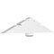 Ekena Millwork Kennewick Architectural Grade PVC Gable Bracket, 60"W x 12 1/2"H x 4"D x 6"F, 5/12 Pitch GBP060X13X0406KEN00 - alternate 1